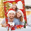 Christmas Photo Booth Props Kit,20PCS Photo Props with Large Photo Frame Funny Selfie Props Christmas Decorations Christmas Party Supplies