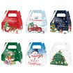 6pcs Christmas Candy Gift Box Merry Christmas Gift Box White Cardboard Snowflake Wrapping Boxes Christmas Decor