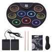 Color Hand Winding Drum Kit for Beginners Hand Winding Electronic Drum with Percussion USB Pedal Set for Kids