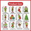 12Pcs Grinch Cartoon Elf Christmas Tree Hanging Ornaments For Christmas Party Decoration