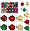 Christmas Ornaments 100Pcs Shatterproof Christmas Baubles Christmas Pendant 3/4/6 Cm Hanging Set For Xmas Tree Holiday A, One Size