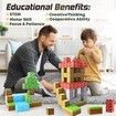 100pcs Blocks-Build Mine World STEM Sensory Classroom Must Haves Construction Toys Birthday Chirstmas Gifts