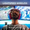 G435 Wireless Bluetooth Gaming Headset, Lightweight, built in mics, 18h battery, compatible with Dolby Atmos, PC, PS4, PS5, Mobile, Blue
