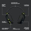 G435 Wireless Bluetooth Gaming Headset, Lightweight, built in mics, 18h battery, compatible with Dolby Atmos, PC, PS4, PS5, Mobile, Black