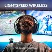 G435 Wireless Bluetooth Gaming Headset, Lightweight, built in mics, 18h battery, compatible with Dolby Atmos, PC, PS4, PS5, Mobile, Black