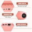 Mini Karaoke Machine for Kids, Portable Bluetooth Speaker, with 2PCS Wireless Microphones, Microphone Toys, for Girls and Boys Birthday Gift (Pink)