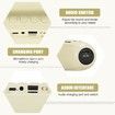 Mini Karaoke Machine for Kids, Portable Bluetooth Speaker, with 2PCS Wireless Microphones, Microphone Toys, for Girls and Boys Birthday Gift (Beige)
