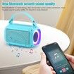 Mini Karaoke Machine for Kids, Portable Bluetooth Speaker, with 2PCS Wireless Microphones, Microphone Toys, for Girls and Boys Birthday Gift (Blue)
