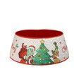 Christmas Tree Collar, 24in Christmas Tree Ring, Christmas Tree Base Cover with Classic Pattern, Xmas Tree Decorations for Home Indoor