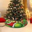 Merry Christmas Tree Skirt 48 Inches Green Xmas Tree Skirt, Funny Winter Holiday Party Indoor Decoration Home Decor