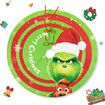 48in Green Christmas Tree Skirt for Merry Christmas Party Christmas Tree Decorations Green Monster and Dog