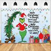 Merry Christmas Banner 200x150CM Holiday Party Decorations for Kids Home, Christmas Backdrop and Decor