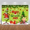 Merry Christmas Banner 200x150CM Holiday Party Decorations for Kids Home, Christmas Backdrop and Decor