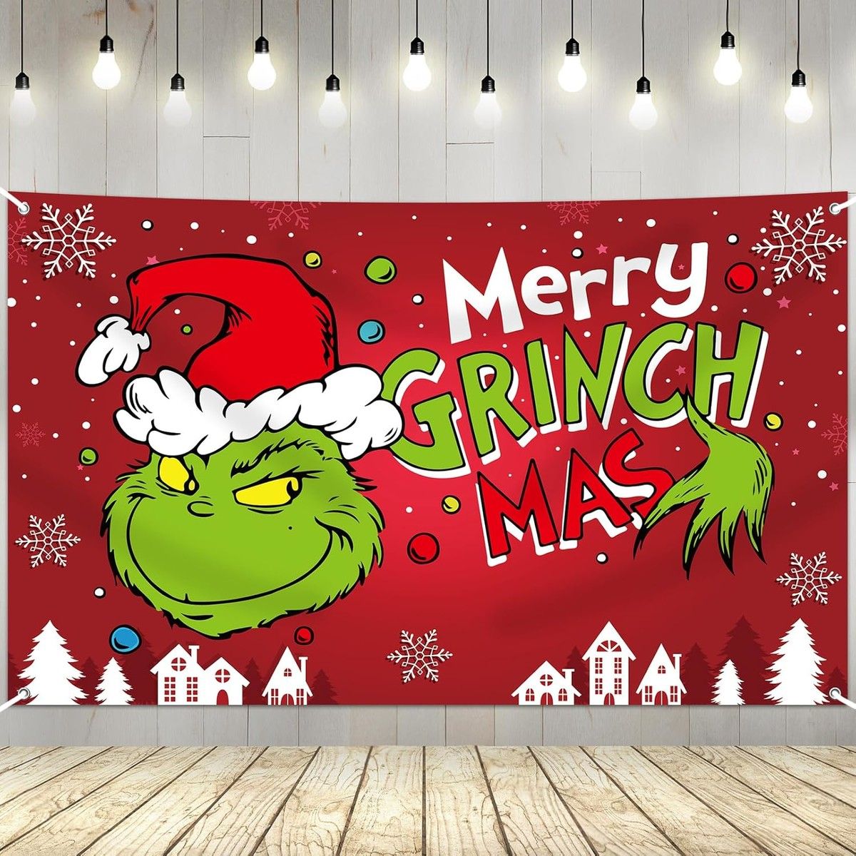 Merry Christmas Banner 200x150CM Holiday Party Decorations for Kids Home, Christmas Backdrop and Decor