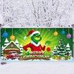 Christmas Garage Door Decorations Banner Cover, 400x180CM Large Backdrop Outdoor, Merry Xmas Holiday Decor
