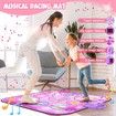 Dance Mat Kids Toys Musical Pad LED Lights 6 Game Modes Built-in Music Adjustable Volume Pink Gift Birthday Christmas Age 3-12 Fun