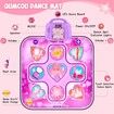 Dance Mat Kids Toys Musical Pad LED Lights 6 Game Modes Built-in Music Adjustable Volume Pink Gift Birthday Christmas Age 3-12 Fun