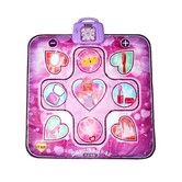 Dance Mat Kids Toys Musical Pad LED Lights 6 Game Modes Built-in Music Adjustable Volume Pink Gift Birthday Christmas Age 3-12 Fun