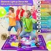 Dance Mat for Kids, Wireless Bluetooth, Adjustable Volume, Music Dance with 6 Game Mode,Christmas Birthday Gifts for 3 to 12 Year Old Girls