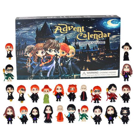 Magical Christmas Advent Calendar, 24 Days Christmas Magic Countdown Calendar with 24 Pcs Movie themed Action Figures Xmas Set for Kids fans
