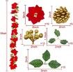 3m 20LED Christmas Garland Artificial Flower String Lights Battery POWER Gold Berries Pine Cone Indoor Outdoor Fireplace Decor