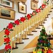 3m 20LED Christmas Garland Artificial Flower String Lights Battery POWER Gold Berries Pine Cone Indoor Outdoor Fireplace Decor