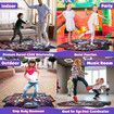Electronic Dance Mat with Glowing Light up 6 Button Interactive Music Dance Mixer Rhythm Step Play Mat with 8 Game Modes for Boy and Girl