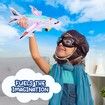 Light Up Airplane Toy, Kids Airplane Toy with Takeoff Sounds for Kids Ages 4 to 8, Boys and Girls