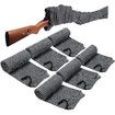 6pcs Gun Socks Shotgun Cases Rifle Sleeves 132x15cm Pistol Airsoft Handgun Storage Protector Silicone Treated Knit Fabric with Drawing Closure Grey