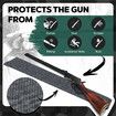 3pcs Gun Socks Shotgun Rifle Cases 132x15cm Airsoft Sleeves Pistol Handgun Storage Protector Silicone Treated Knit Fabric with Drawing Closure Grey