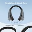 Neck Fan,Portable Fan with 5-17H Lifespan,4000mAh Neck Fan Air Conditioner with 3 Adjustable Speeds and 64 Cool Lights,Hands-Free Cooling Neck Fan (Black)