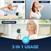 Portable Handheld Turbo Fan,5 Gear Wind,Battery Operated,Up to 12 Working Hours,3 IN 1 Hand Fan with Air Turbo Tech Cooling Fan (Green)