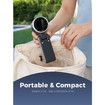 Portable Handheld Turbo Fan,5 Gear Wind,Battery Operated,Up to 12 Working Hours,3 IN 1 Hand Fan with Air Turbo Tech Cooling Fan (Black)
