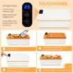 Cordless Electric Lunch Box Food Heater,Battery Powered Heated Lunch Box Food Warmer,Adjustable Heating Warming Time (White)