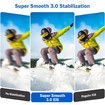 4K 60fps Underwater 20Meters Waterproof Action Camera with Image Stabilization, Timelapse Record, Prerecord, Sports Video Camera with WiFi
