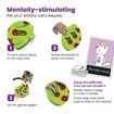 Slow Eating Cat Bowl Pet Interactive Toy Slow Feeder Green Leaf Shaped Cat Food Puzzle Mental Stimulating Toy Interactive Cat