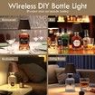 Wireless Bottle Lamp for Bar Decor, 3 Level Brightness Lampshades for Table Lamps, RGB Lamp for Bedroom, Black