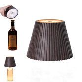 Wireless Bottle Lamp for Bar Decor, 3 Level Brightness Lampshades for Table Lamps, RGB Lamp for Bedroom, Black