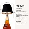 Black Wireless Liquor Wine Bottle Lamp, Touch Dimmable 3 Color Stepless Bottle Light for Bedroom, Restaurant and Bar