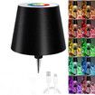 RGB Wireless Bottle Lamp,Wine Bottle Lights, 16 Million Colors Stepless Dimming Bottle Lamp Shade, for Decorating Living Rooms, Parties, Bars, Black