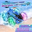 Amphibious Remote Control Car 4WD Waterproof 2.4Ghz Stunt RC Car 360 Degree Rotating with Lights All Terrain Water Beach Pool Toys