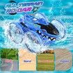 Amphibious Remote Control Car 4WD Waterproof 2.4Ghz Stunt RC Car 360 Degree Rotating with Lights All Terrain Water Beach Pool Toys