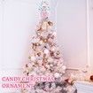 Dessert Christmas Tree Topper Pink Cupcake Tree Topper Candy Donut Christmas Tree Decoration Pastel  for Christmas New Year Birthday Party Decor