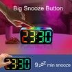 Digital Clock with Night Light, Large Display, Dual Alarm, Snooze, Dimmable Bedside Alarm Clock for Kids Teens Boys Girls (Blue)