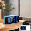 Digital Clock with Night Light, Large Display, Dual Alarm, Snooze, Dimmable Bedside Alarm Clock for Kids Teens Boys Girls (Blue)