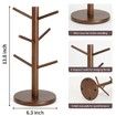 Mug Holder Tree,Coffee Cup Holder with 6 Hooks (Brown)
