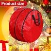 90*90*38cm Double Layer Christmas Wreath Storage Container Bags Zippered Wreath Bag with Handle Festive Wreath Storage Box Xmas Wreath Garlands Red