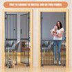 Retractable Safety Gate Pet Dog Cat Extra Tall Fence Enclosure Barrier Safe Guard Security Fencing for Doorway Stairs Kitchen 190 to 250cm Black