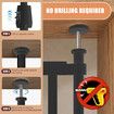 Retractable Safety Gate Pet Dog Cat Extra Tall Fence Enclosure Barrier Safe Guard Security Fencing for Doorway Stairs Kitchen 190 to 250cm Black