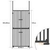 Retractable Safety Gate Pet Dog Cat Extra Tall Fence Enclosure Barrier Safe Guard Security Fencing for Doorway Stairs Kitchen 190 to 250cm Black